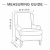 Wine Red Stretch Jacquard Spandex Fabric T-Cushion Wingback Slipcover 