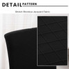 Rhombus Jacquard Stretchy Universal Dining Chair Slipcovers (Black)
