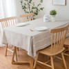 54"x 80" Beige High Quality Rectangle Cotton and Polyester Tablecloth 
