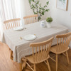 54"x 80" Beige High Quality Rectangle Cotton and Polyester Tablecloth 