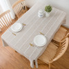 54"x 80" Beige High Quality Rectangle Cotton and Polyester Tablecloth 