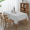 54"x 80"  Natural Simple White Rectangle Cotton and Linen Tablecloth Decorative for Dinning Table 