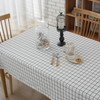 54"x 80"  Natural Simple White Rectangle Cotton and Linen Tablecloth Decorative for Dinning Table 