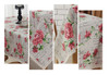 54"x 80 " Rose Print Rectangle 100% Cotton and Linen Tablecloth Decorative Table Top Cover