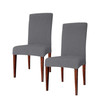 Elegant Knitting Jacquard Box CushionDining Chair Slipcover  Light Grey