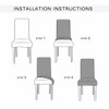 Elegant Knitting Jacquard Box CushionDining Chair Slipcover  Denim Blue