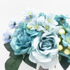  Azure Silk Rose and Mixed Flower Arrangements in Clear Glass Vase with Faux Water