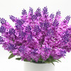 40 Heads Purple Lavender Arrangement in White Ceramic Vase