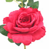 Red Silk Open Rose Flower Spray Stem  