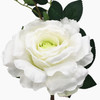 White Silk Open Rose Flower Spray Stem  