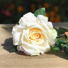 Blush Silk Open Rose Flower Spray Stem  