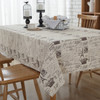 54"x 80" Eiffel Tower Pattern Rectangle Cotton and Linen Tablecloth Decorative