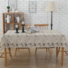 54"x 80" Eiffel Tower Pattern Rectangle Cotton and Linen Tablecloth Decorative