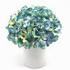 Blue Silk Hydrangea Flower Arrangement in White Ceramic Vase For Home Decoration