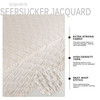 Ivory  Seersucker Jacquard Polyester Spandex Fabric Stretch Dining Slipcovers Removable Washable Anti-Dirty Fitted Furniture Protector Set of 4 