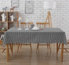  54"x 80" Black Triangle Rectangle Polyester Cotton Tablecloth Decorative 