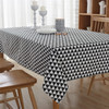  54"x 80" Black Triangle Rectangle Polyester Cotton Tablecloth Decorative 