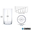 Cylinder Shape Clear Flower Glass Vase  5.0" W x 12.0" H 