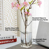 Rectangle Shape Clear  Glass Vase  2.0" W x 8.0" H 