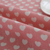54"x 72 " Pink Love Rectangle Cotton and Linen Tablecloth Decorative Table Top Cover