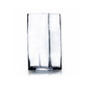 Rectangle Shape Clear Glass Vase  3.0" W x 8.0" H 