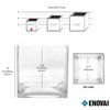Square Shape Clear Glass Vase  4.0" W x 4.0" H 