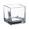 Square Shape Clear Glass Vase  4.0" W x 4.0" H 