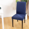 Dark Blue  Seersucker Jacquard Polyester Spandex Fabric Stretch Dining Slipcovers Removable Washable Anti-Dirty Fitted Furniture Protector 