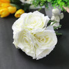 Cream Artificial Open Rose Silk Flower Arrangement set of 2