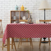 54"x 72 " Red Love Pattern Rectangle Cotton and Linen Tablecloth Decorative