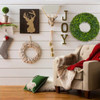 17" Natural Garlands Front Door  Artificial Boxwood Green Leaves Hanging Wreath for Indoor Outdoor  Decoration
