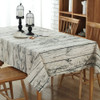54"x 80" Vintage Wood Rectangle 100% Cotton and Linen Tablecloth Decorative Table  Top Cover