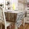 54"x 80" Vintage Wood Rectangle 100% Cotton and Linen Tablecloth Decorative Table  Top Cover