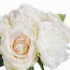 Cream Hydrangea  Rose and Peony Mixed Silk Flower in Clear Glass Vase with Acrylic Water