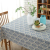 54"x 80" China Pattern High Quality Rectangle 100% Cotton and Linen Tablecloth Decoration 
