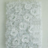 12 Pack 33 Sq ft. UV Protected 3D Silk Rose & Hydrangea Flower Wall Mat Panel(White)