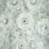 12 Pack 33 Sq ft. UV Protected 3D Silk Rose & Hydrangea Flower Wall Mat Panel(White)