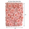 12 Pack 33 Sq ft. UV Protected 3D  Silk Rose & Hydrangea Flower Wall Mat Panel(Peach)