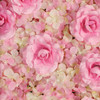 12 Pack 33 Sq ft. UV Protected 3D Silk Rose & Hydrangea Flower Wall Mat Panel(Pink)