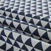 54"x 80" Blue Triangle Pattern Rectangle Cotton and Polyester Tablecloth 