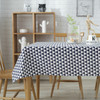 54"x 80" Blue Triangle Pattern Rectangle Cotton and Polyester Tablecloth 