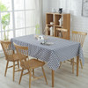 54"x 80" Blue Triangle Pattern Rectangle Cotton and Polyester Tablecloth 