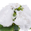 White Artificial Mixed Peony Flower Arrangement in Clear Glass Vase With Faux Water