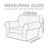 Steel Blue Ultra Soft Stretch Fabric Armchair Slipcovers Removable  Anti-Dirty Fitted Furniture Protector