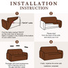 Grey Ultra Soft Stretch Fabric Loveseat Slipcovers Removable  Anti-Dirty Fitted Furniture Protector