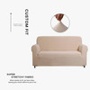 Ivory White Ultra Soft Stretch Fabric Loveseat Slipcovers Removable  Anti-Dirty Fitted Furniture Protector