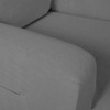 Grey Ultra Soft Stretch Fabric  Recliner Slipcover with Elastic Bottom Side Pocket
