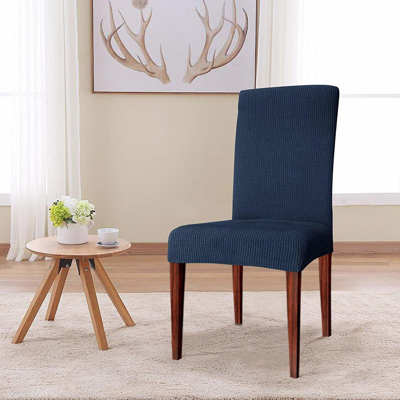 blue dining chair slipcovers