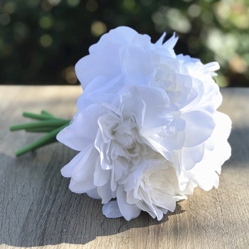 White Artificial Dahlia Flower Bouquet