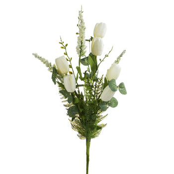 Cream Artificial Tulip Stem Set of 2
